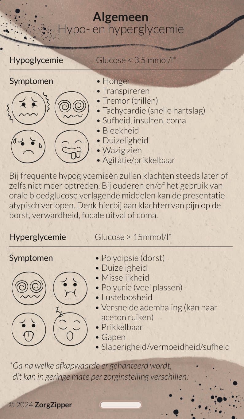 Algemeen: hypo- en hyperglycemie