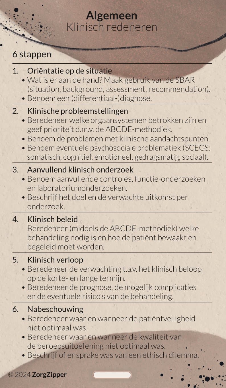 Algemeen: klinisch redeneren